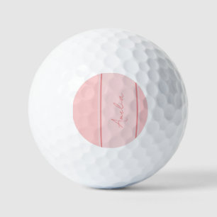 Minimal Personalised Blush Pink Golf Balls