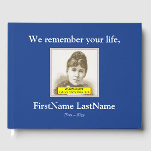 Minimal, Personalised Funeral Guest Book