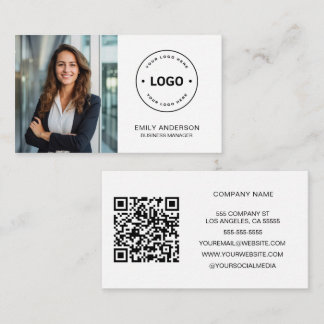 Minimal Personalised Photo Logo Business Card