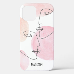 Minimal Personalised Pink Case-Mate iPhone Case