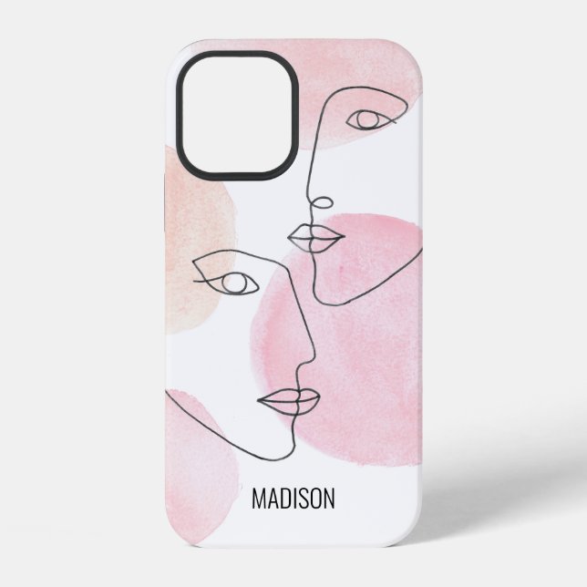 Minimal Personalised Pink iPhone Case (Back)