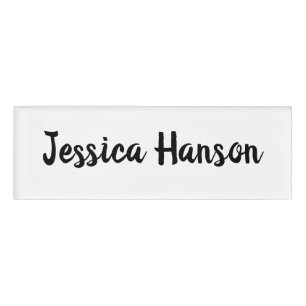 Minimal Personalised Signature Cursive Script Font Name Tag
