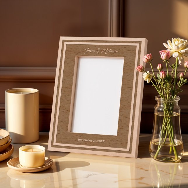 Minimal Personalised Wedding Gift for Couples Etched Frames (Minimal Personalized Wedding Gift for Couples Etched Frames)