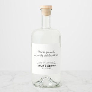 Minimal Personalized GROOMSMAN Liquor Label