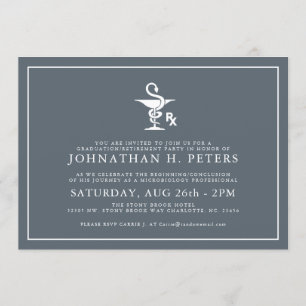 Minimal Pharmacology Graduation Retirement Invite