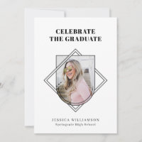 Minimal Photo Badge Celebrate the Grad Party