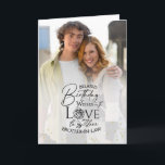 Minimal Photo Birthday Keepsake Brother-in-law Card<br><div class="desc">This fully customizable belated birthday greeting card gives you complete freedom to change and edit every element, including the background, photos, text, typography styling, and decorative accents. Designed with a clean modern minimalist approach, the front features a thoughtfully arranged text layout that blends refined calligraphy with structured serif fonts, creating...</div>