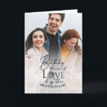 Minimal Photo Birthday Keepsake Brother-in-law Card<br><div class="desc">This fully customizable birthday greeting card gives you complete freedom to change and edit every element, including the background, photos, text, typography styling, and decorative accents. Designed with a clean modern minimalist approach, the front features a carefully arranged text layout that blends refined calligraphy with crisp serif fonts, creating a...</div>