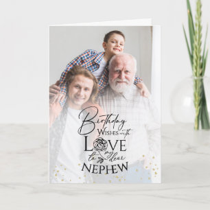 Minimal Photo Birthday Keepsake Nephew Card
