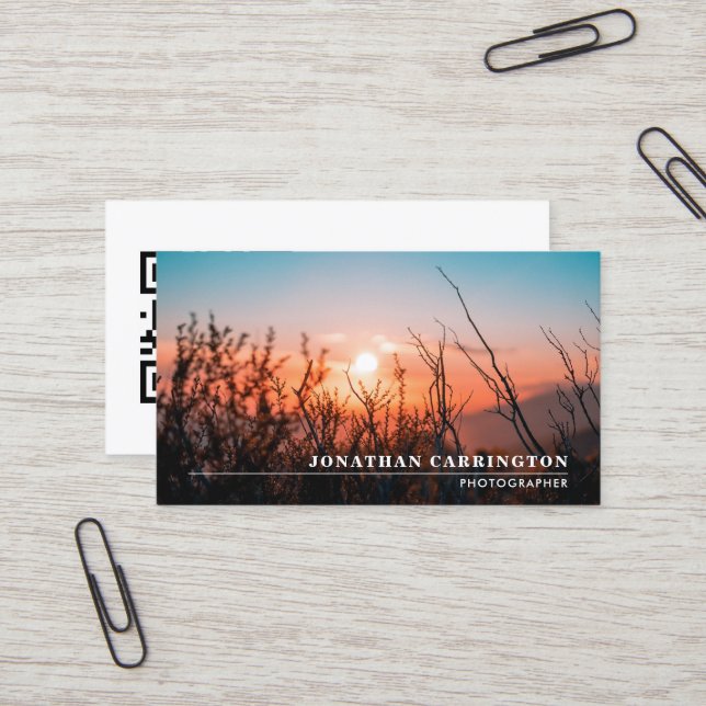 Minimal Photo Business Card (Front/Back In Situ)