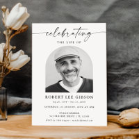 Minimal Photo Celebration of Life Funeral Memorial
