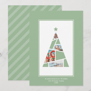 Minimal Photo Christmas Tree Holiday Card
