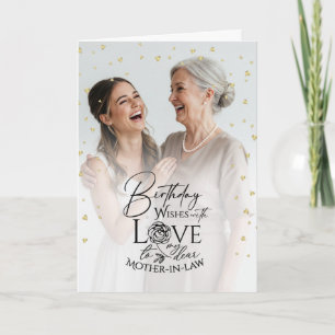 Minimal Photo Elegant Birthday Mother-in-law Card