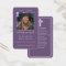 Minimal Photo Funeral Celtic Prayer Card Purple