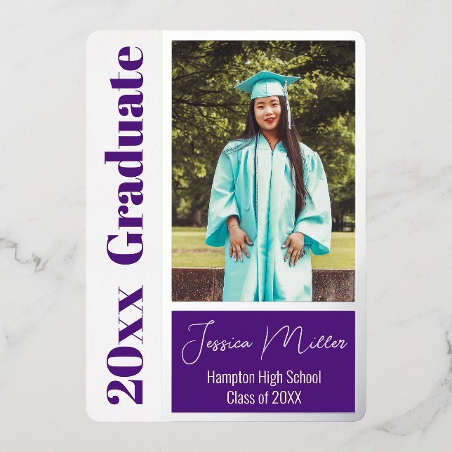 Minimal Photo Graduation Party (Front)