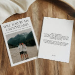 Minimal Photo Groomsman Proposal Card<br><div class="desc">Designed to coordinate with for the «Bright» Wedding Invitation Collection. To change details,  click «Details». To move the text or change the size,  font,  or colour,  click «Edit using Design Tool». View the collection link on this page to see all of the matching items in this beautiful design.</div>