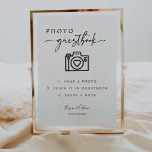 Minimal Photo Guestbook Sign Wedding Decor B613