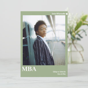 Minimal Photo MBA Graduation Announcement