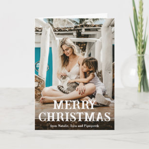 Minimal Photo Modern Christmas Holiday Card