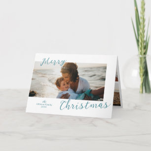 Minimal Photo Modern Christmas Holiday Card
