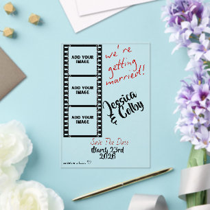 Minimal Photo Save the Date Custom Modern Acrylic Invitations