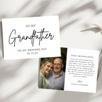 Minimal Photo To My Grandfather On My Wedding Day