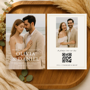 Minimal Photo Wedding Elegant Modern Invitation