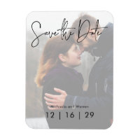 Minimal Photo Wedding Save the Date Postcard