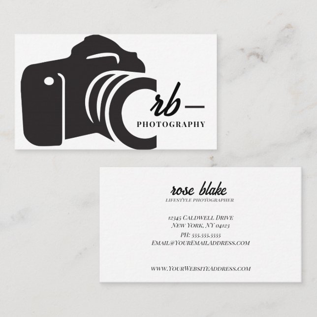 Minimal Photographer Business Card (Front/Back)