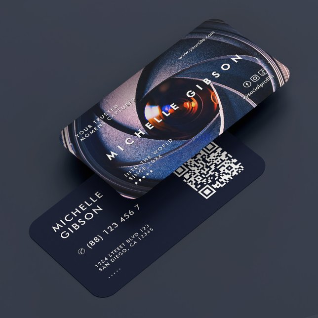 Minimal Photographer Camera Shutter Lens Modern Business Card (Minimal Photographer Camera Shutter Lens Modern Business Card
)