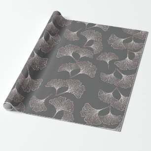 Minimal Pink Botanical Pattern Wrapping Paper