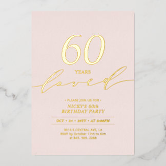 Minimal Pink & Gold Milestone Birthday 