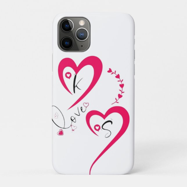 Minimal Pink Heart Love Case-Mate iPhone Case (Back)