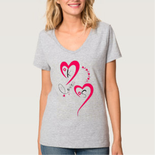Minimal Pink Heart Love T-Shirt