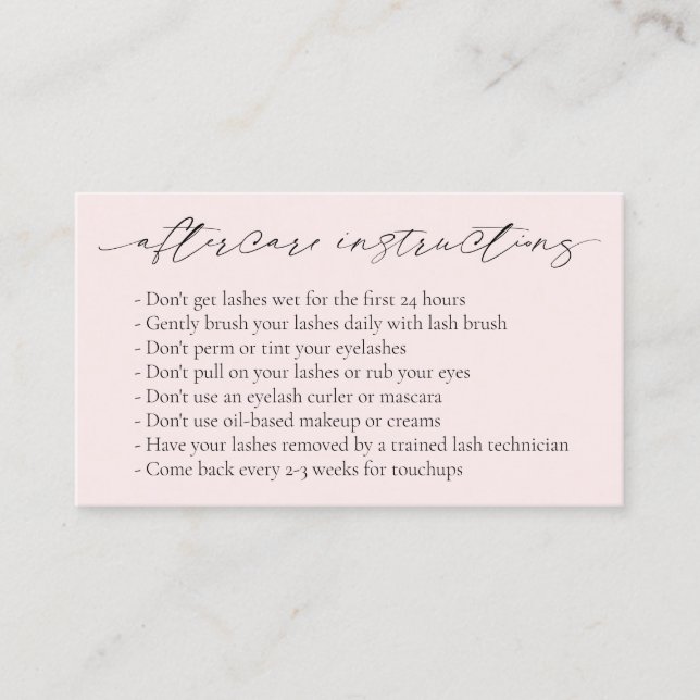 Minimal Pink QR Code Elegant Modern Aftercare Business Card (Front)