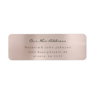 Minimal Pink Rose Gold Steel Gold New Adress RSVP