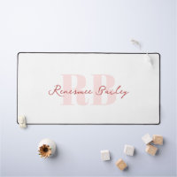 Minimal Pink White Monogram