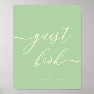 Minimal Pistachio & Cream Party Celebration Guest Poster