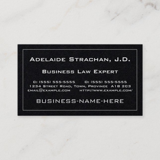 Minimal, Plain Business Card (Front)