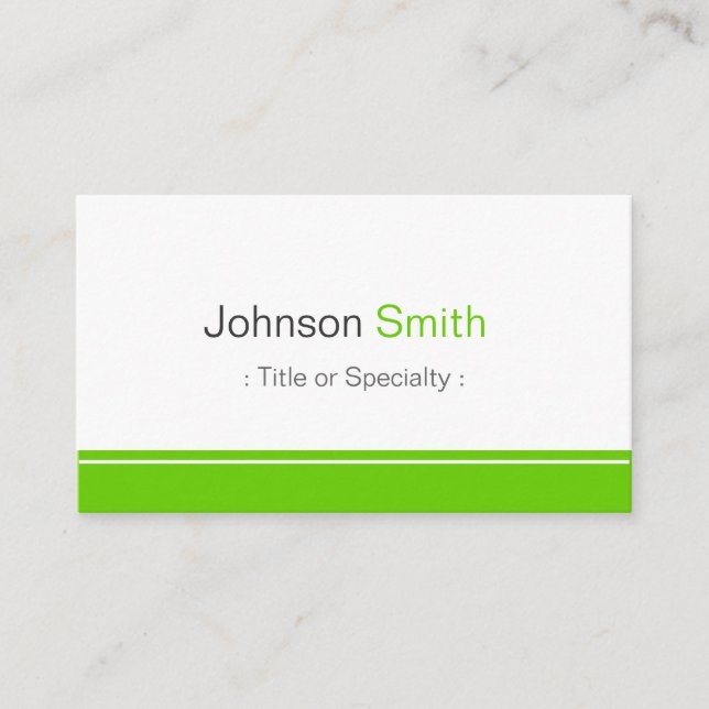 Minimal Plain in Clean Mint Green Business Card (Front)