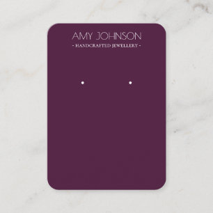 Minimal Plum Earring display cards