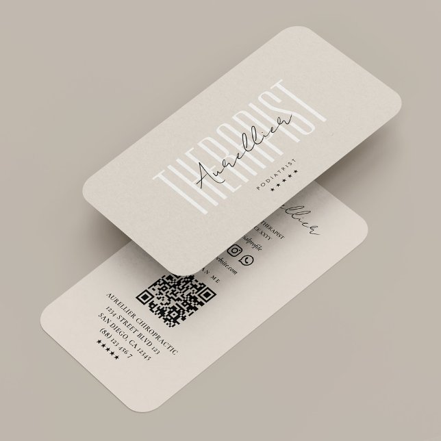 Minimal Podiatrist Foot Therapist Beige Sand  Business Card (Minimal Podiatrist Foot Therapist Beige Sand Business Card
)