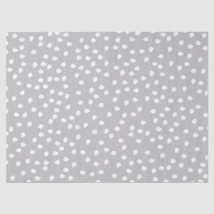 Minimal Polka Dot Grey and White  Tissue Paper