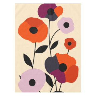 Minimal Poppy Bloom Tablecloth