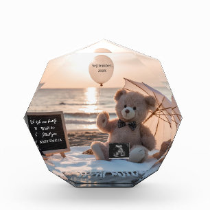 Minimal Pregnancy Announcement Simple Baby gift Photo Block