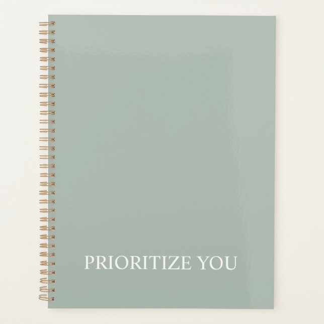 Minimal Prioritise You Quote Ash Colour Planner (Front)
