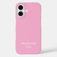 Minimal Prioritize You Quote Dusty Rose Pink