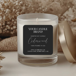 Minimal professional candle product label