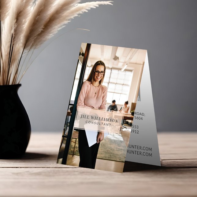 Minimal Professional Company Logo & Business Photo Business Card (Minimal Professional Company Logo & Business Photo Business Card)