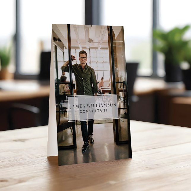 Minimal Professional Company Logo & Business Photo Card (Minimal Professional Company Logo & Business Photo Business Card)